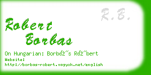 robert borbas business card